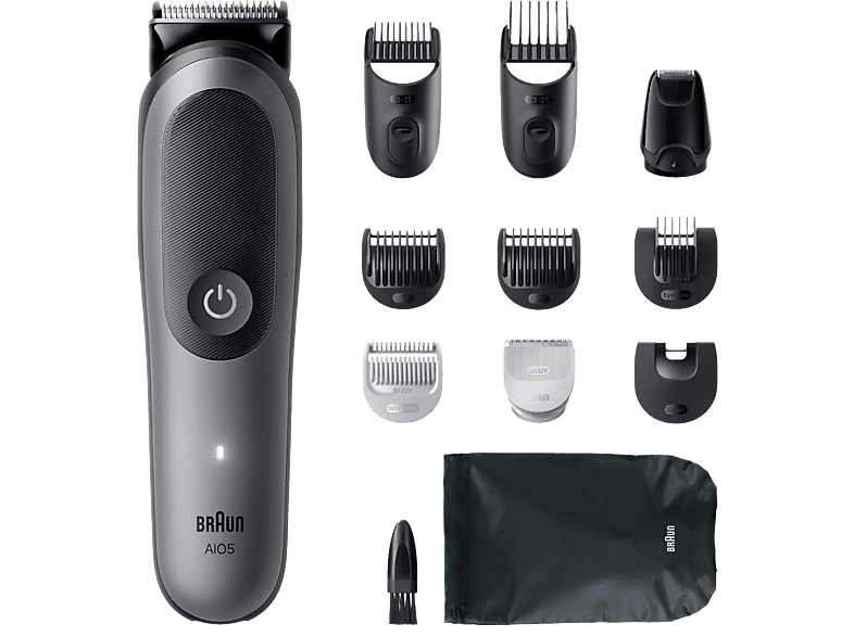 Braun AIO5560 Bodygroomer, Grau/Schwarz, Akkubetrieb