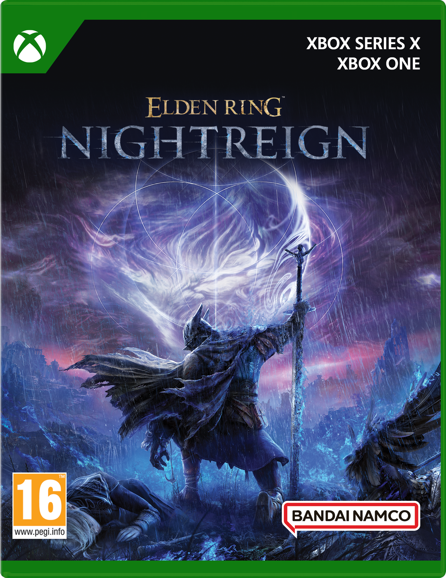 Okładka gry Elden Ring Nightreign na Xbox Series X i Xbox One z wojownikiem.