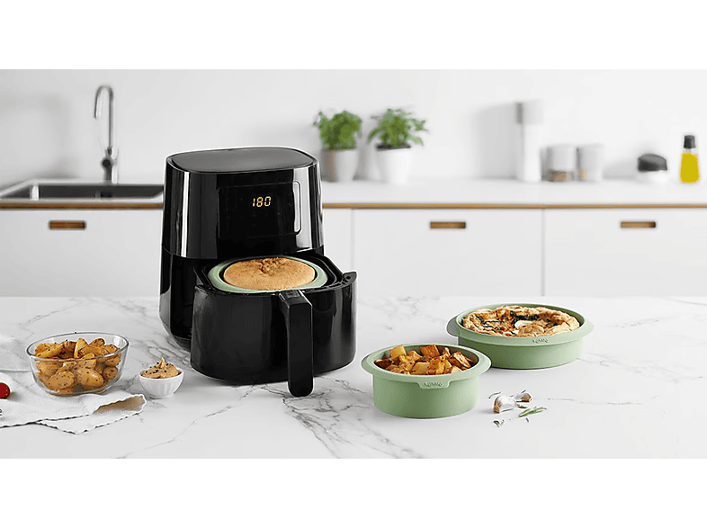 Lékué 884108 Heißluftfritteusen Backform 15cm, Green; Backform für Airfryer 15cm — Foto 2 von 2