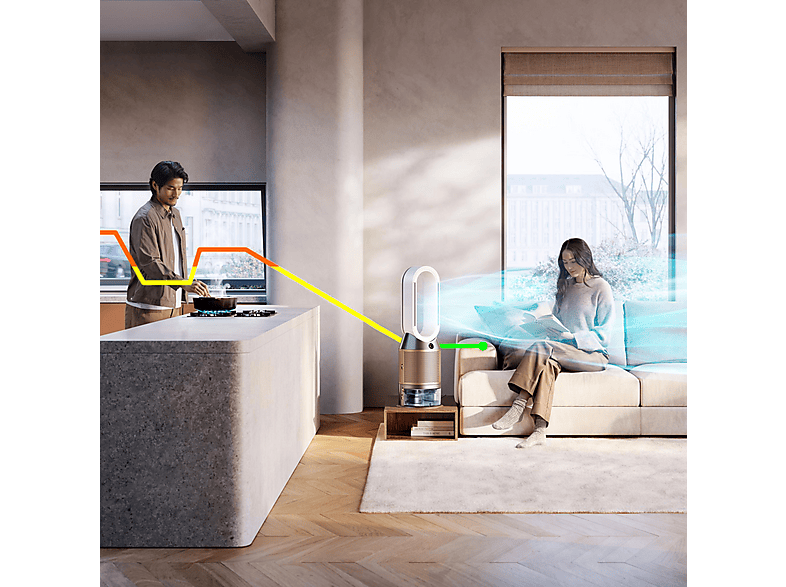 Dyson 545007-01 PH05 Purifier Humidify + Cool PH2 De-Nox, Luftbefeuchter, Luftreiniger und Ventilator (3-in-1) Weiß/Gold — Foto 2 von 5