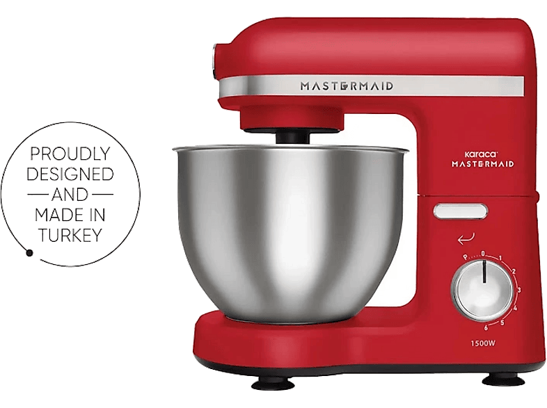 KARACA Mastermaid Chef 1500W 5 L Standlı Mikser Kırmızı