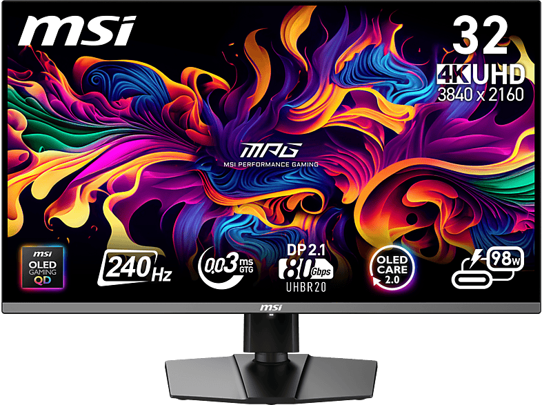 MSI MPG 322URX QD-OLED - 31.5 inch - 3840 x 2160 (Ultra HD 4K) - 0.03 ms - 240 Hz