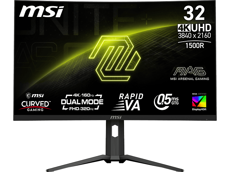 MSI Mag 321cupdf - 31.5 Inch 3840 X 2160 (ultra Hd 4k) 0.5 Ms 160 Hz