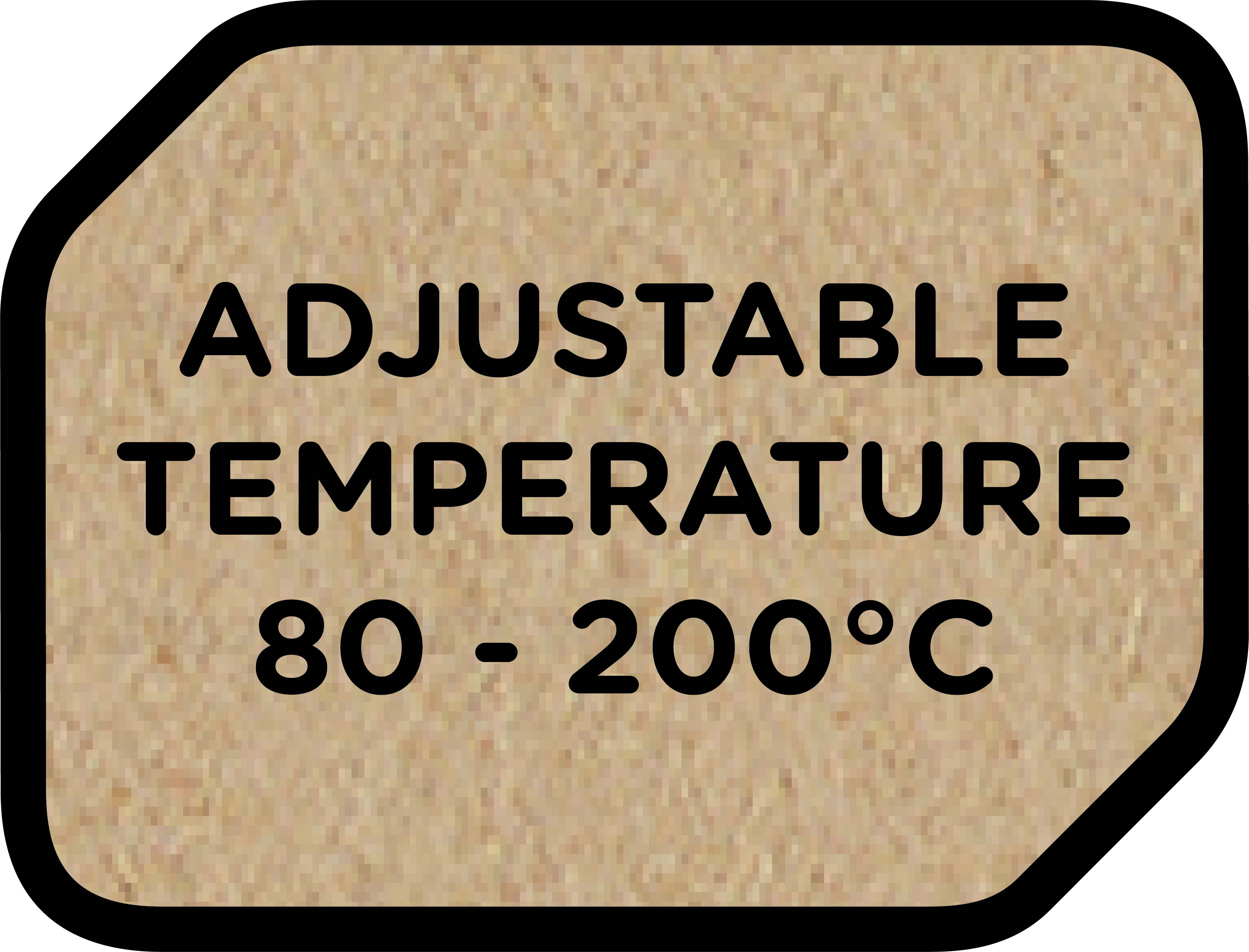 Einstellbare Temperatur 80-200°C