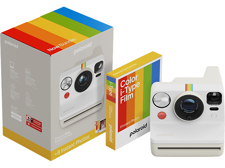 Polaroid Now Gen.3 Sofortbildkamera Everything Box, Pebble White