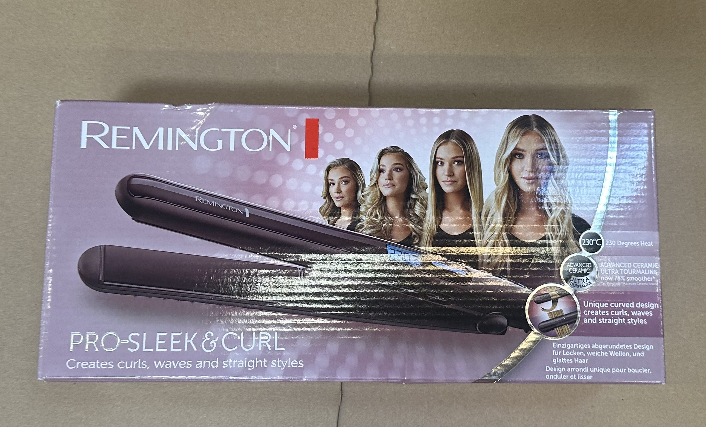 OUTLET Prostownica do włosów REMINGTON S6505 PRO Sleek&Curl Czarno-fioletowy