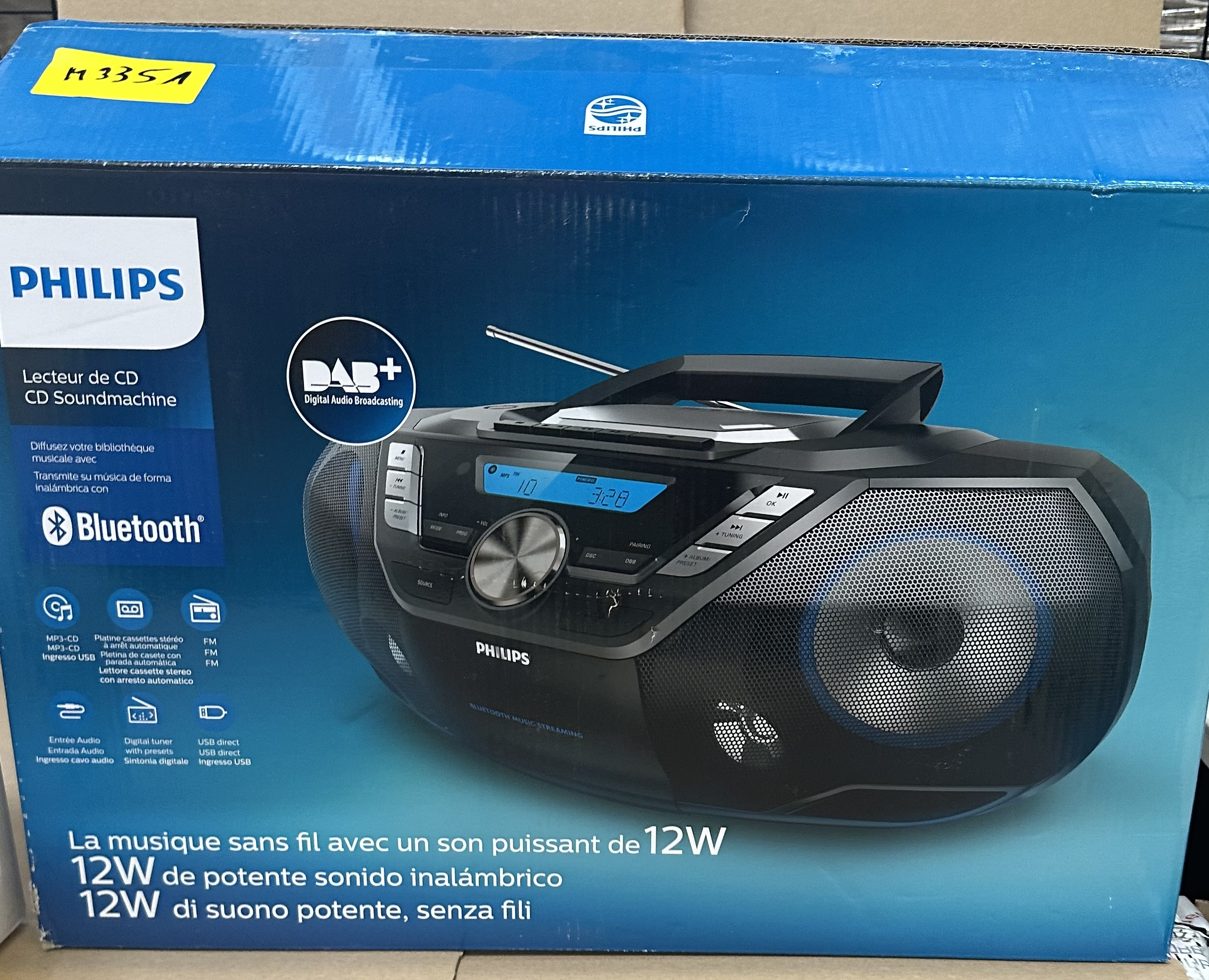 OUTLET  Boombox PHILIPS AZB798T/12 Czarno-szary