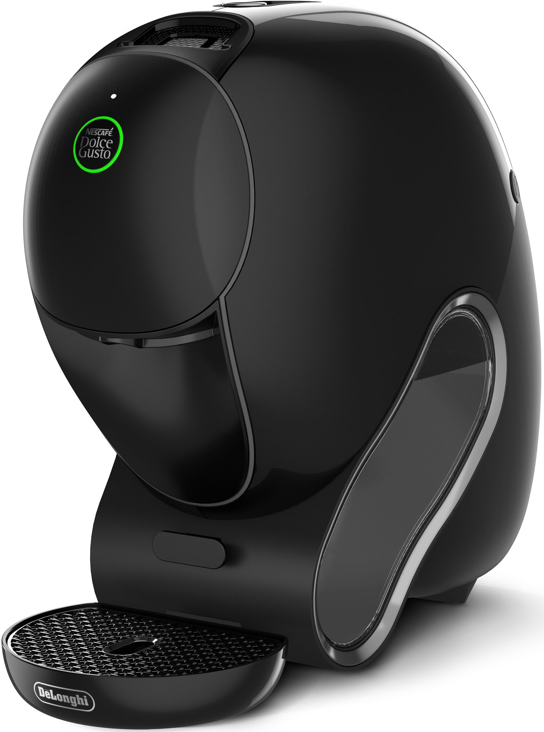 Une machine à café noire avec le logo Dolce Gusto.