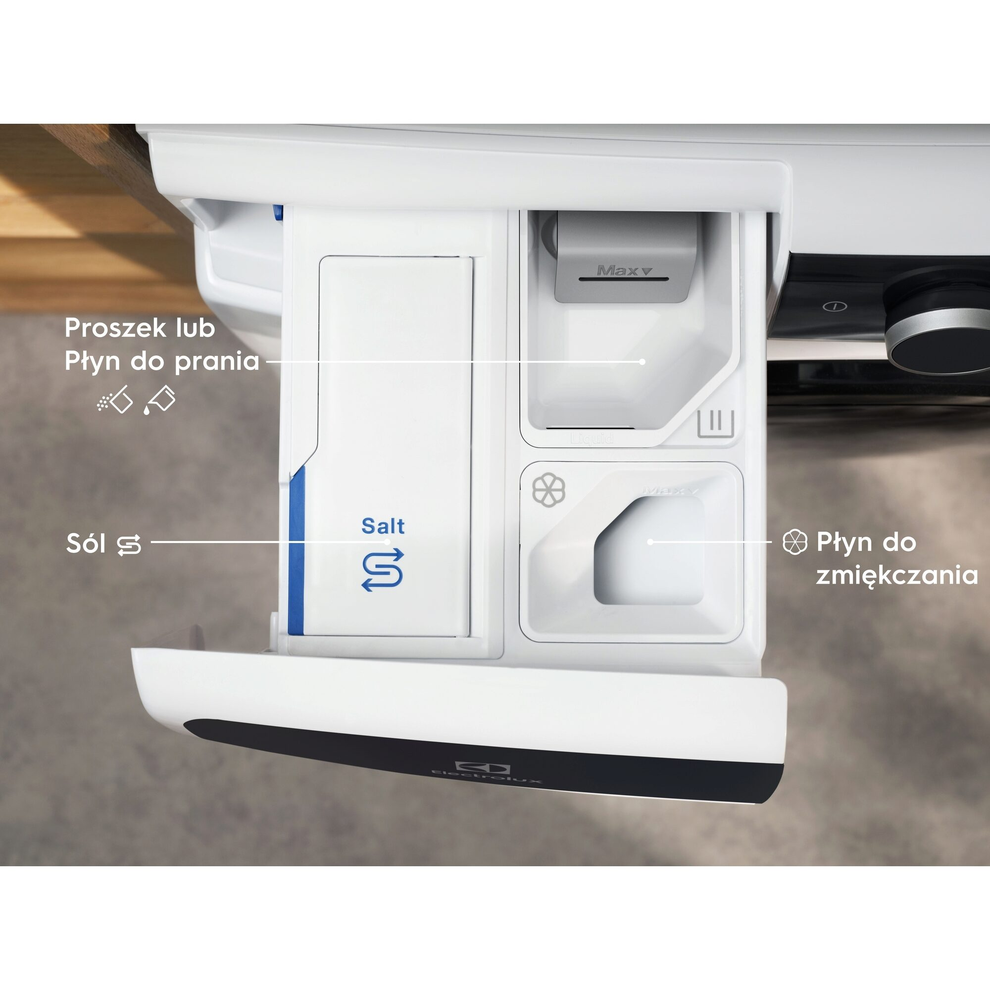 Dozownik detergentu pralki.