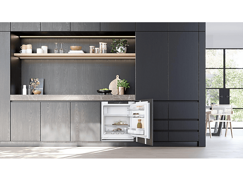 SIEMENS KU22LADD0 iQ500 Kühlschrank mit Gefrierfach (110 l, D, 820 mm hoch, Weiß)