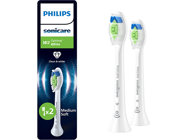 Philips Hx6062/87 Sonicare Opzetborstels: 2 W2 Optimal White