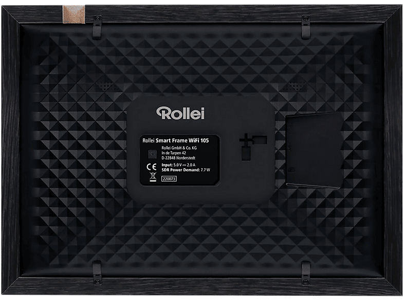 Rollei 105 Smarter Bilderrahmen, 10" Diagonale, Wifi, App Steuerung, Holzrahmen, Schwarz; Digitaler Bilderrahmen — Foto 2 von 3