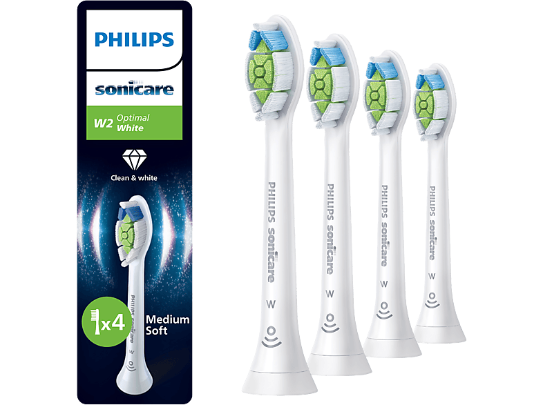 Philips Hx6064/87 Sonicare Opzetborstels: 4 W2 Optimal White