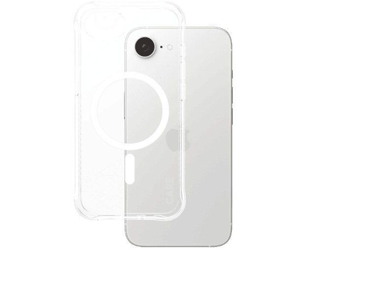 PanzerGlass Fashionable Case Samba Backcover, für Apple iPhone 16e, Transparent/Weiß; Schutzhülle