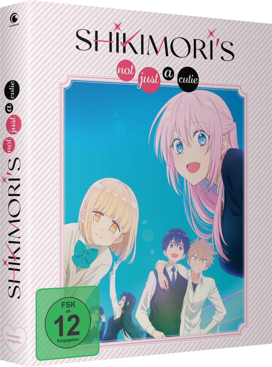 Shikimoris Not Just a Cutie Blu-ray-Cover mit Anime-Charakteren.
