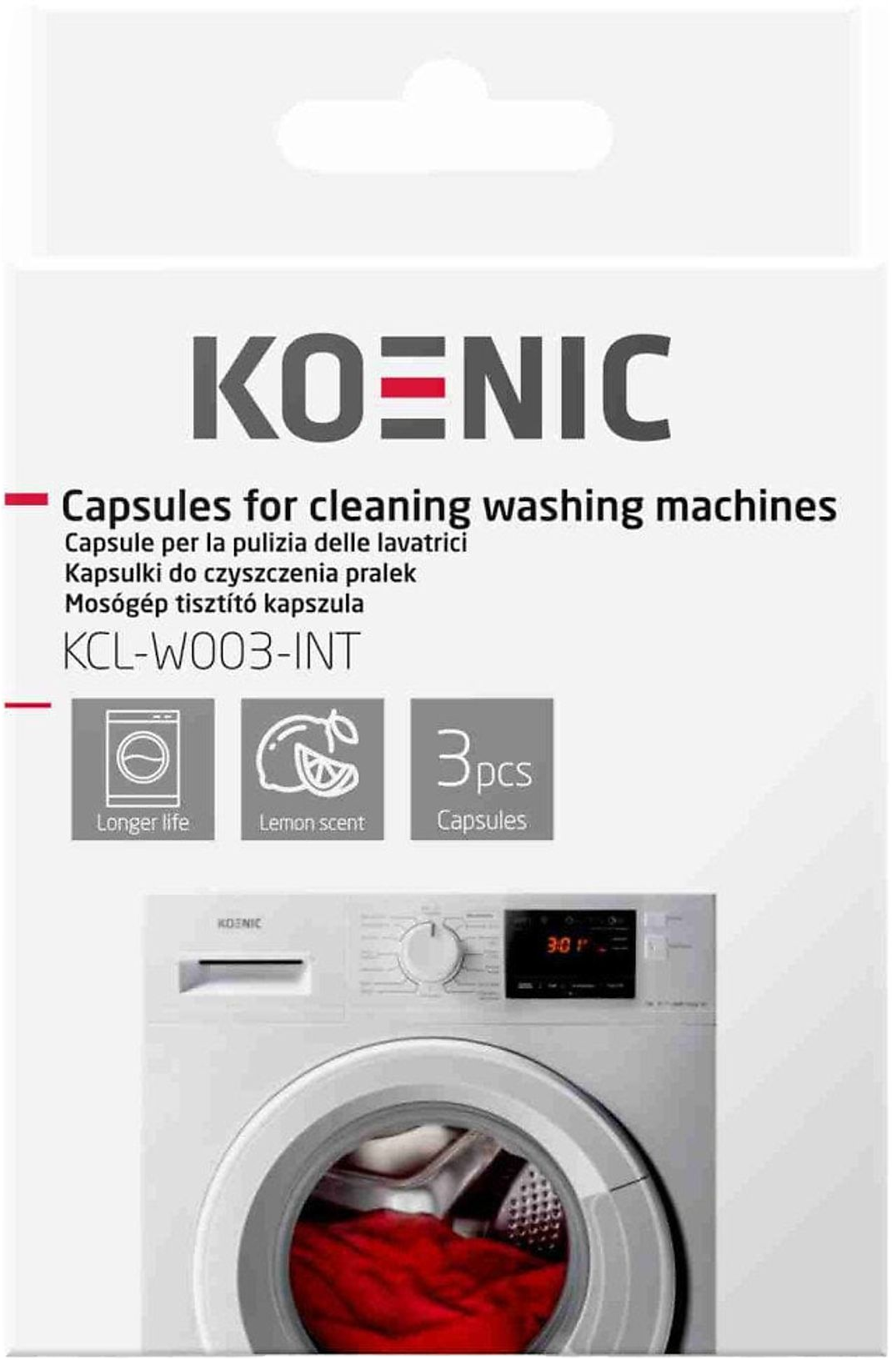 KOENIC KCLW003INT mosógép tisztító tabletta 3 db x 20 g