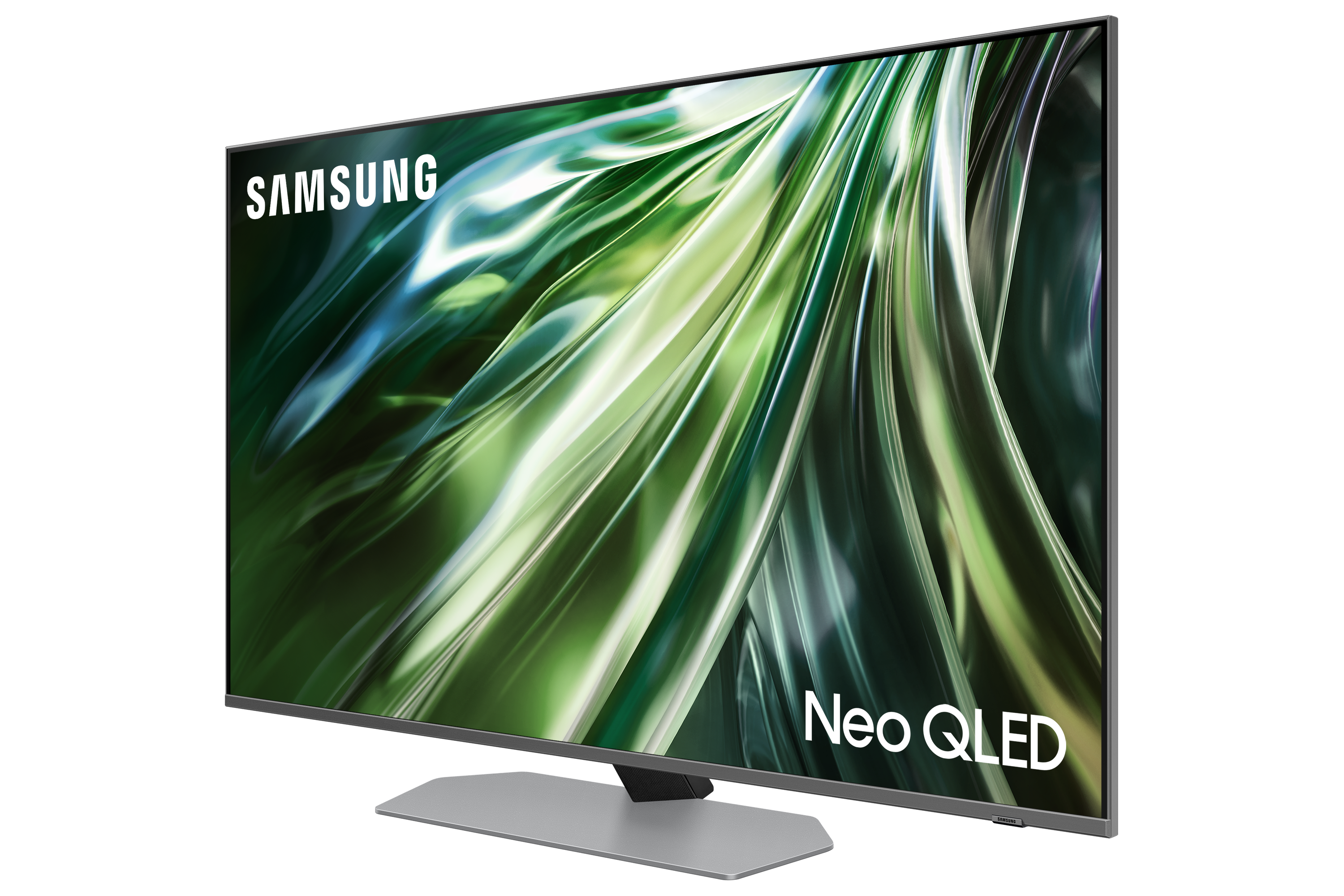 Telewizor Samsung Neo QLED na czarnym tle.