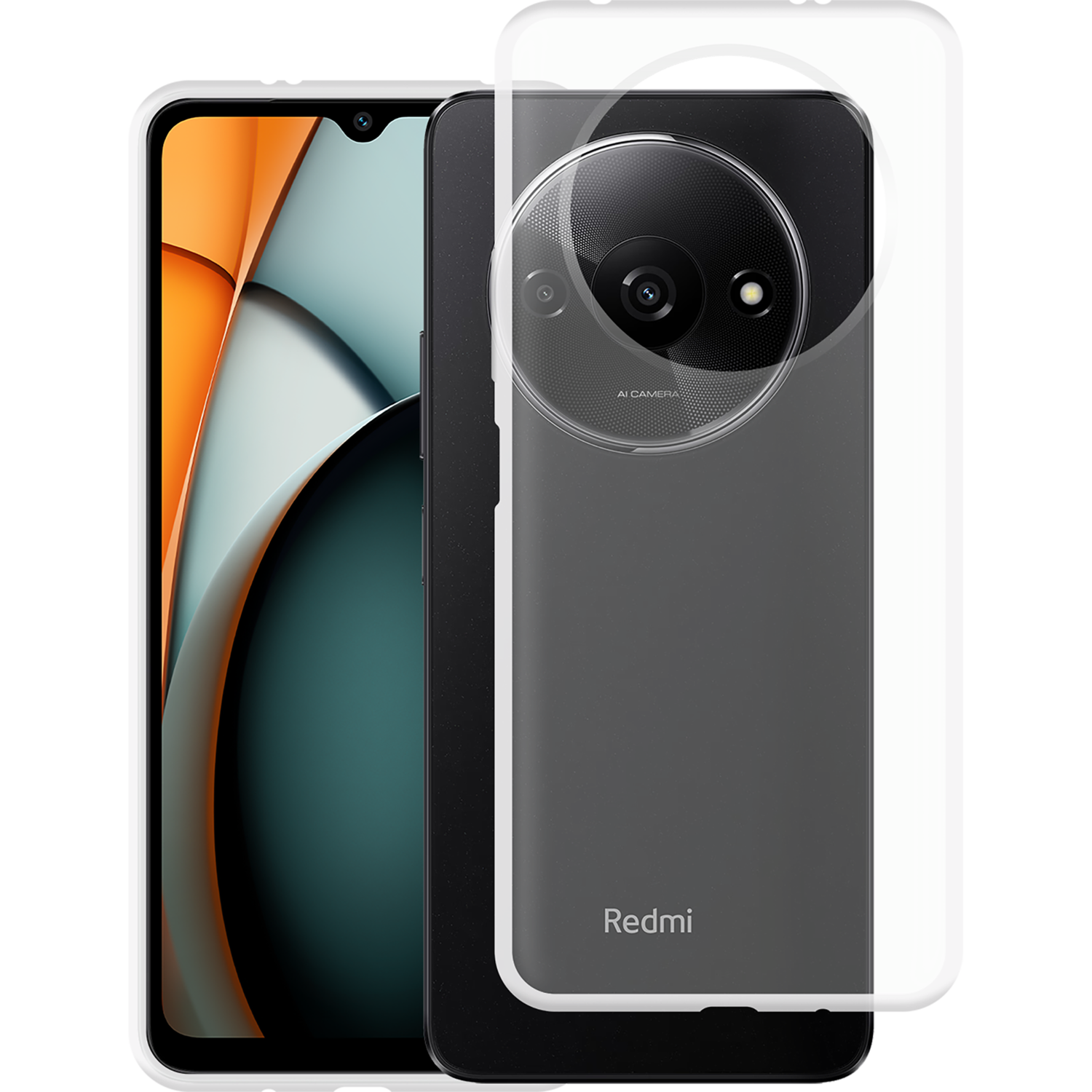 JUST IN CASE Soft Cover Telefoonhoesje voor Xiaomi Redmi A3 Transparant afbeelding
