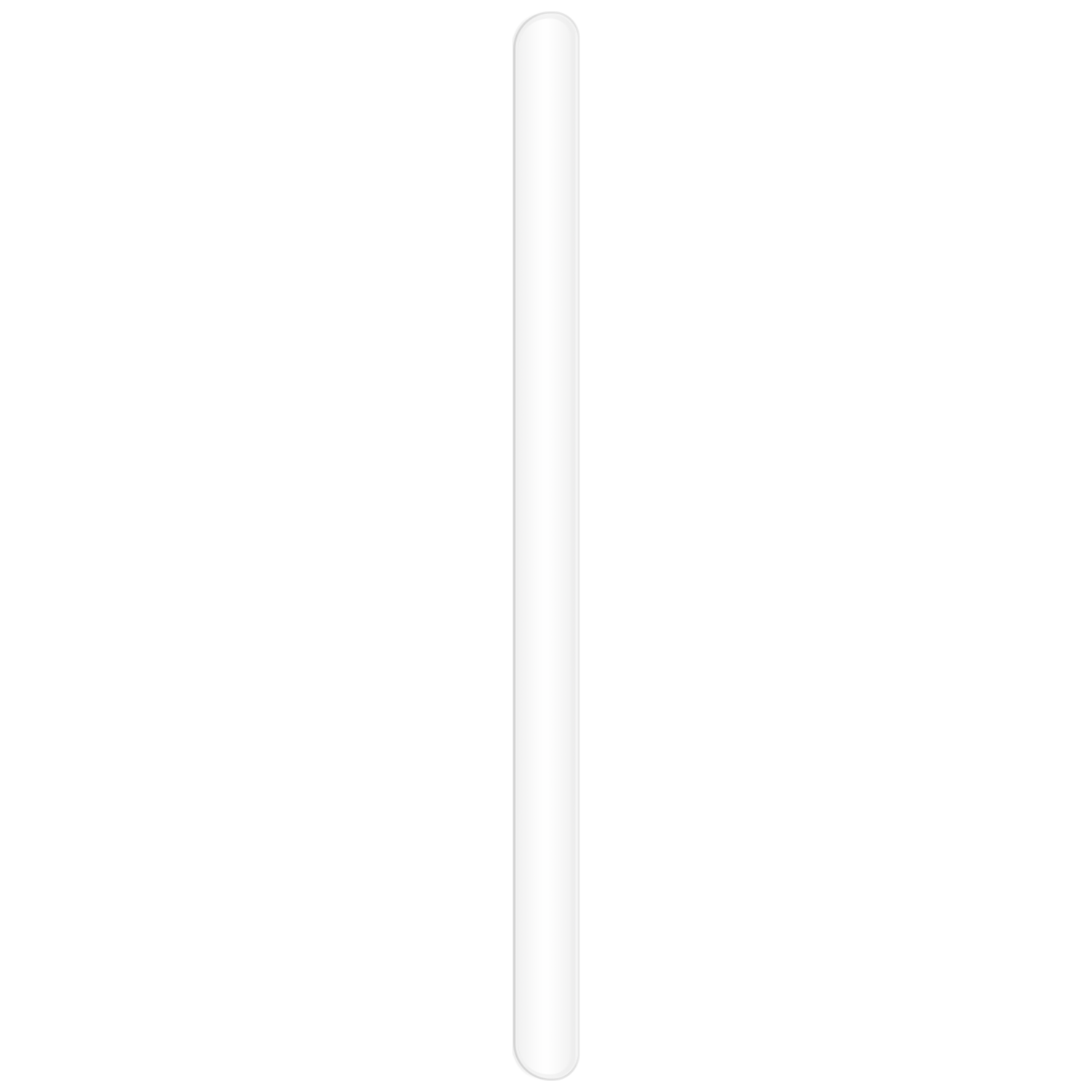 Un bâton cylindrique blanc est sur fond noir.