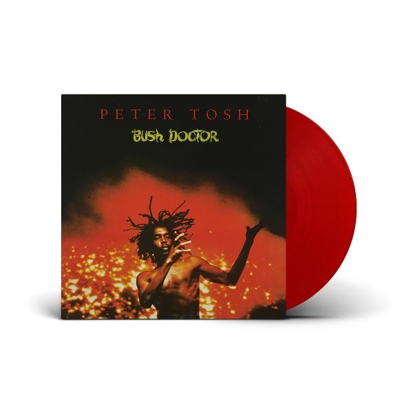 Peter Tosh Bush Doctor album borítója piros bakelit lemezzel.