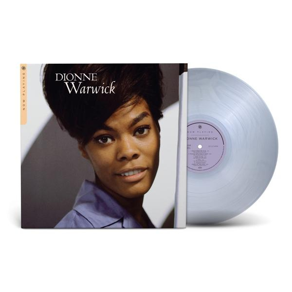 Dionne Warwick album borítója és bakelit lemez. A lemez világoskék.