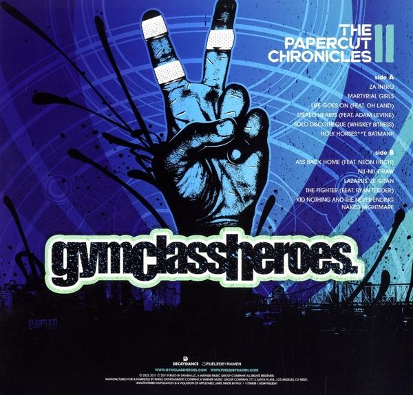 A Gym Class Heroes album borítója, egy kéz békejelet mutat tapaszokkal.