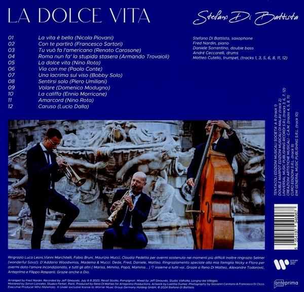 Album borító szöveggel és három hangszeren játszó zenésszel.
