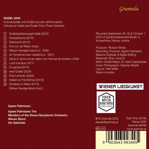 CD-Cover: Liste der Musiktitel, Text und Logo.