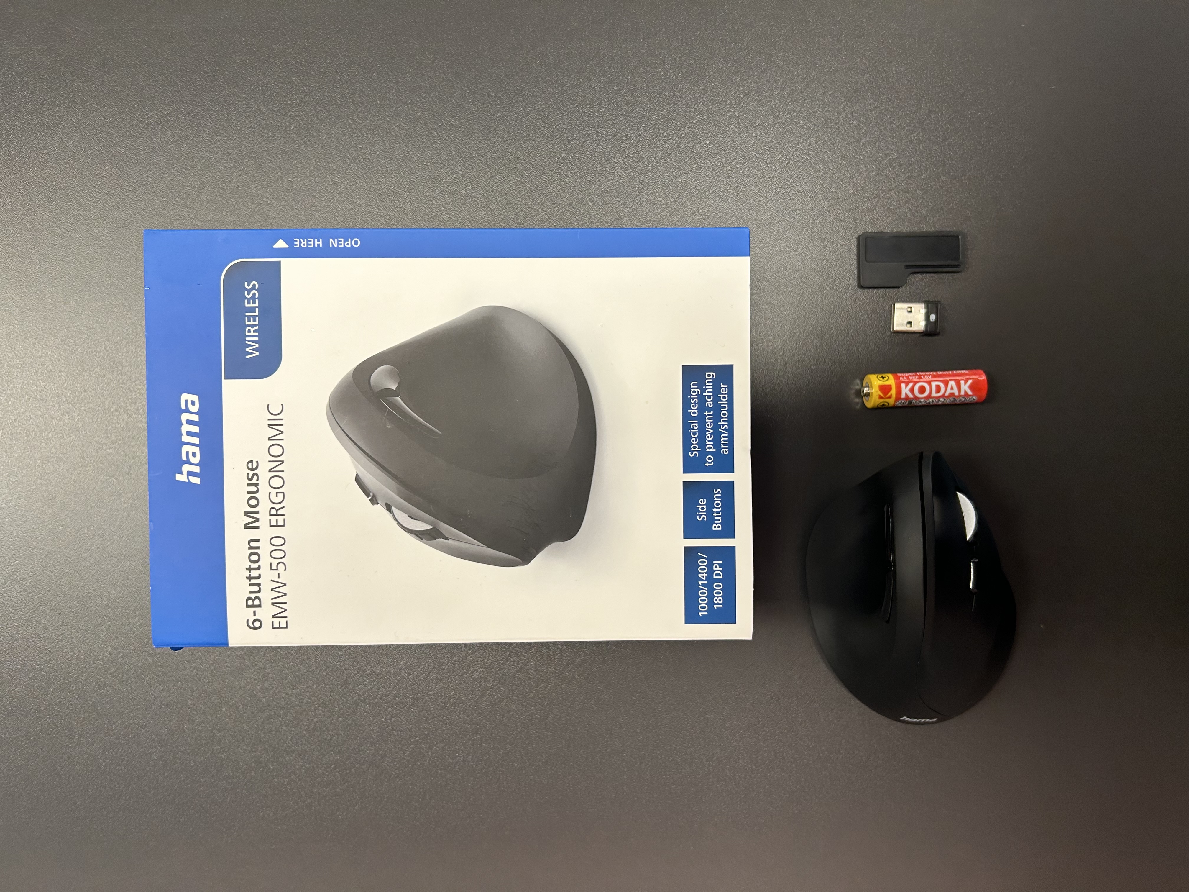 OUTLET - Mysz bezprzewodowa HAMA EMW-500 Czarny