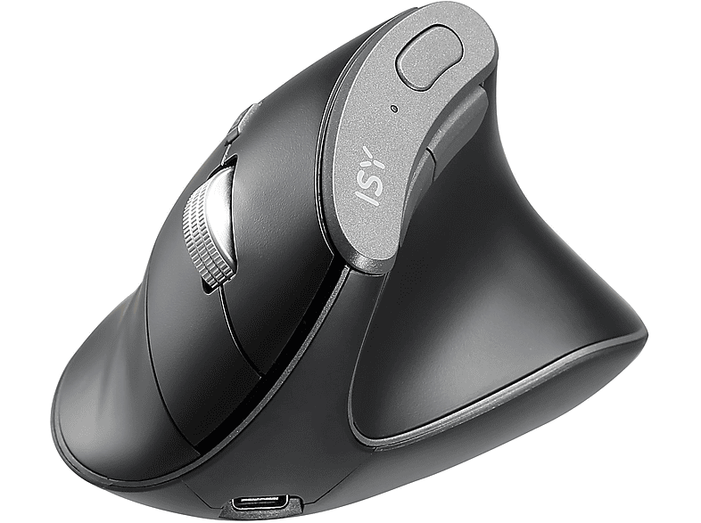 Thumbnail - ISY IEM-4000 ergonomische Dual-Mode Pro Maus, Schwarz