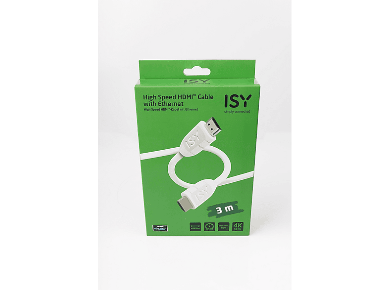 ISY IC-7004 HDMI 2.0 Kabel 3m Zubehör für Xbox Series X, Weiß