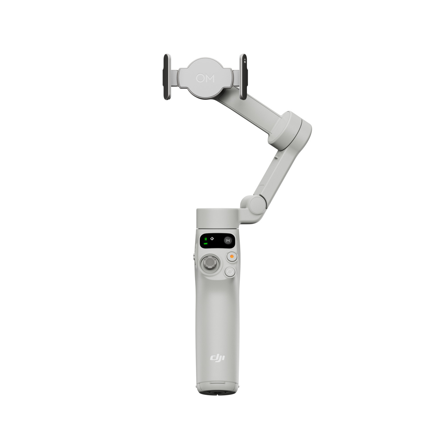 White and gray gimbal. White background.