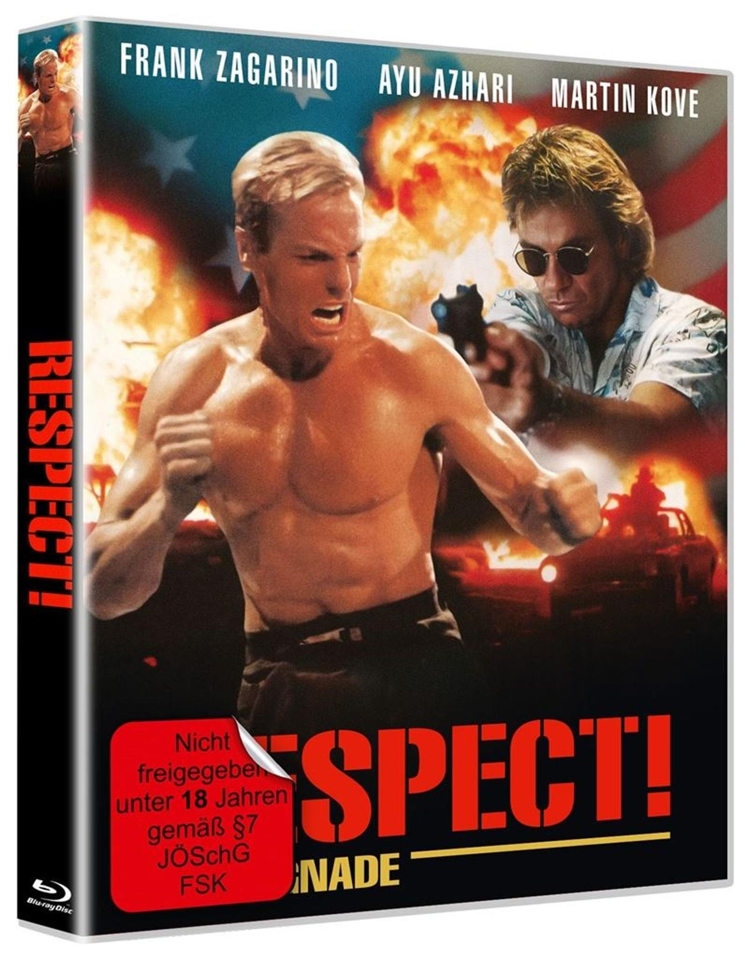 Ein Blu-ray-Disc-Cover mit zwei Personen und einem roten Respect!-Titel.