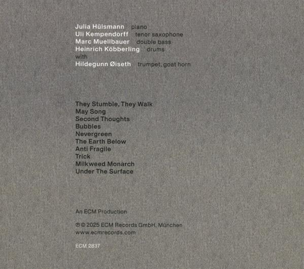 Album-Rückseite mit Titelliste, Künstlernamen und Copyright-Informationen.