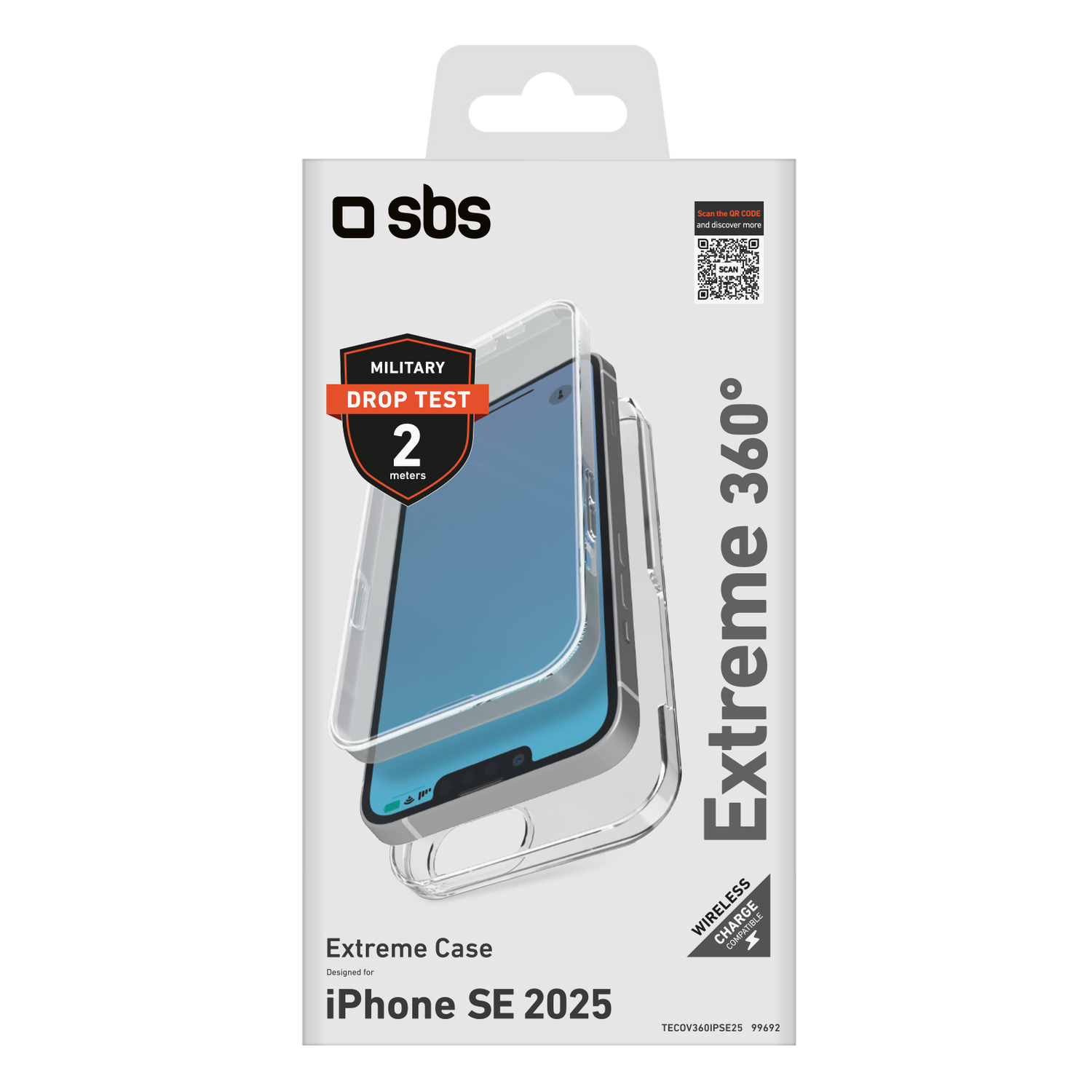 SBS Cover 360 iPhone 16E Transparant (TECOV360IPSE25)