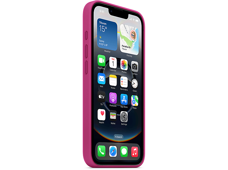 Silikonowe etui do iPhone'a 16e - żywy róż – zdjęcie 3