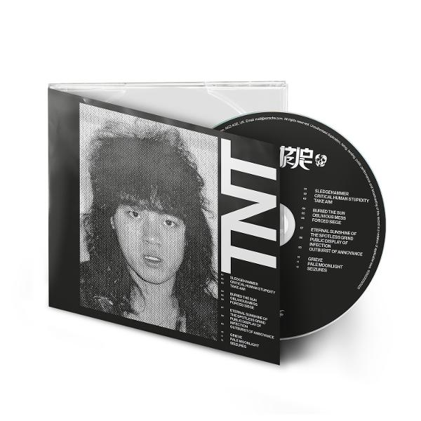 Albumcover mit Schwarz-Weiß-Bild eines Mannes und einer CD in einer Hülle.