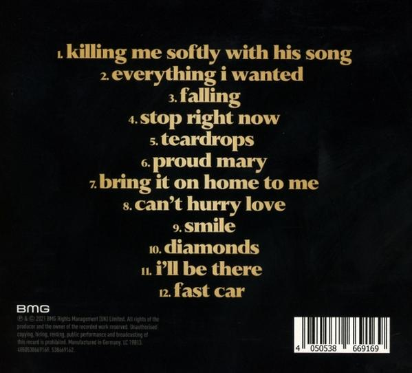 Albumrückseite mit Titelliste: Killing Me Softly, Everything I Wanted, Falling, Stop Right Now usw.