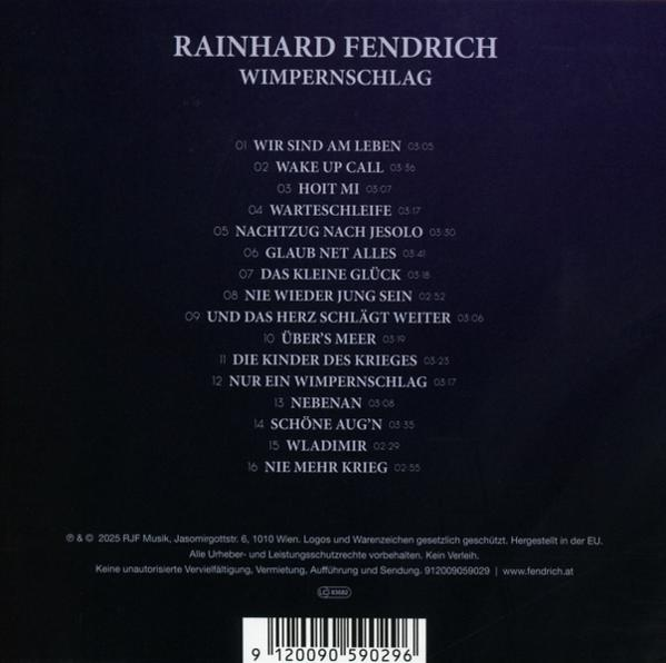 CD-Hülle mit deutschem Text. Listet die Titel und Credits eines Musikalbums auf.