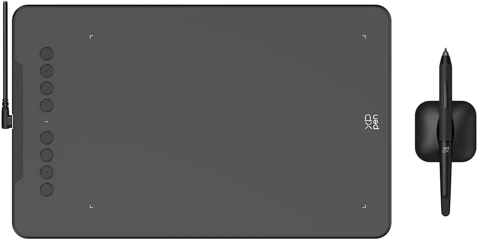 XP-PEN Deco 01 V3 digitalizáló tábla, 10" x 6,25", 5080 LPI, USB, fekete (DECO 01V3)