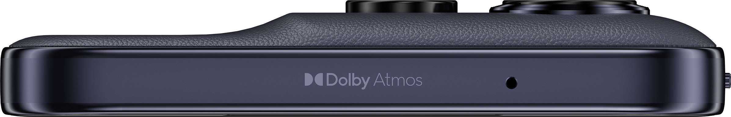Nahaufnahme eines Geräts mit dem Dolby Atmos Logo.