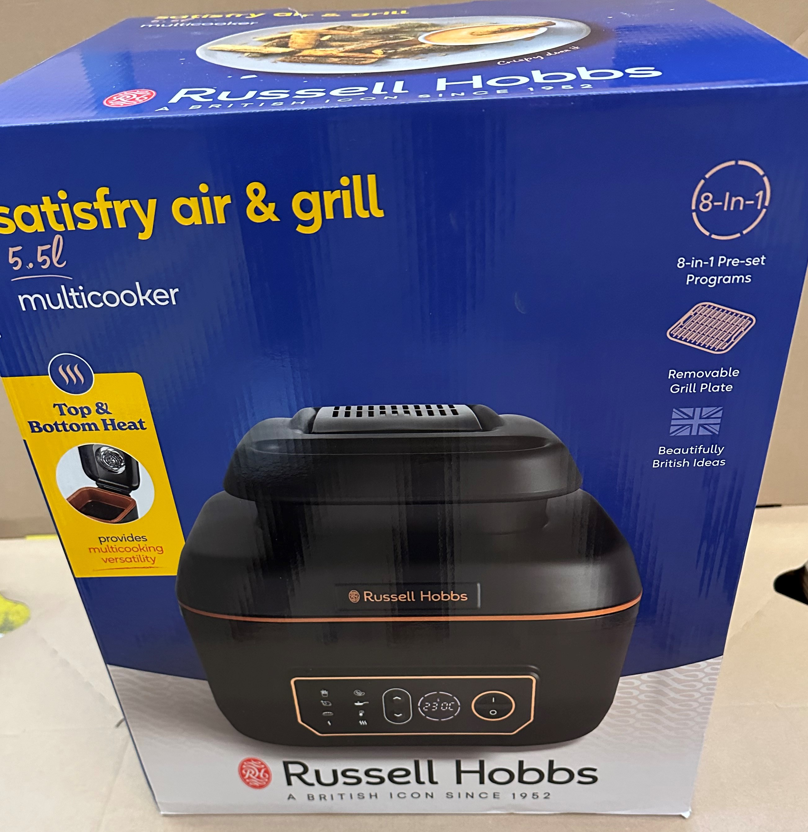 OUTLET - Frytownica niskotłuszczowa RUSSELL HOBBS 26520-56 Satisfry Air & Grill Multicooker Czarny