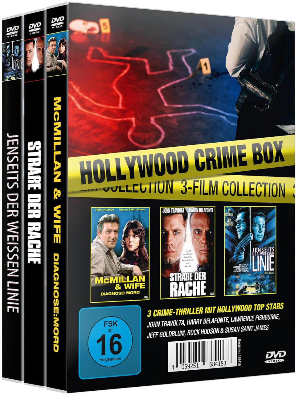 Eine DVD-Box mit 3 Krimi-Thrillern.