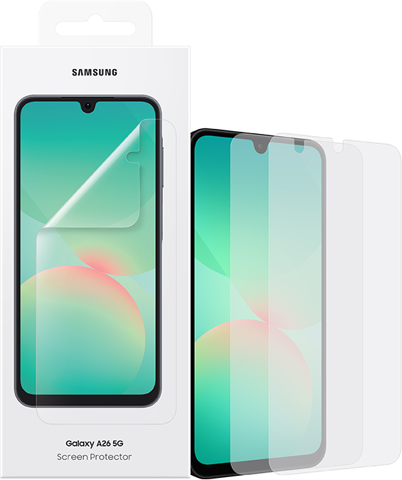 Egy telefon képernyővédője a dobozában egy telefonnal.