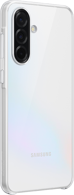 Átlátszó telefontok fehér telefonon. A kamerák lencséi láthatók.