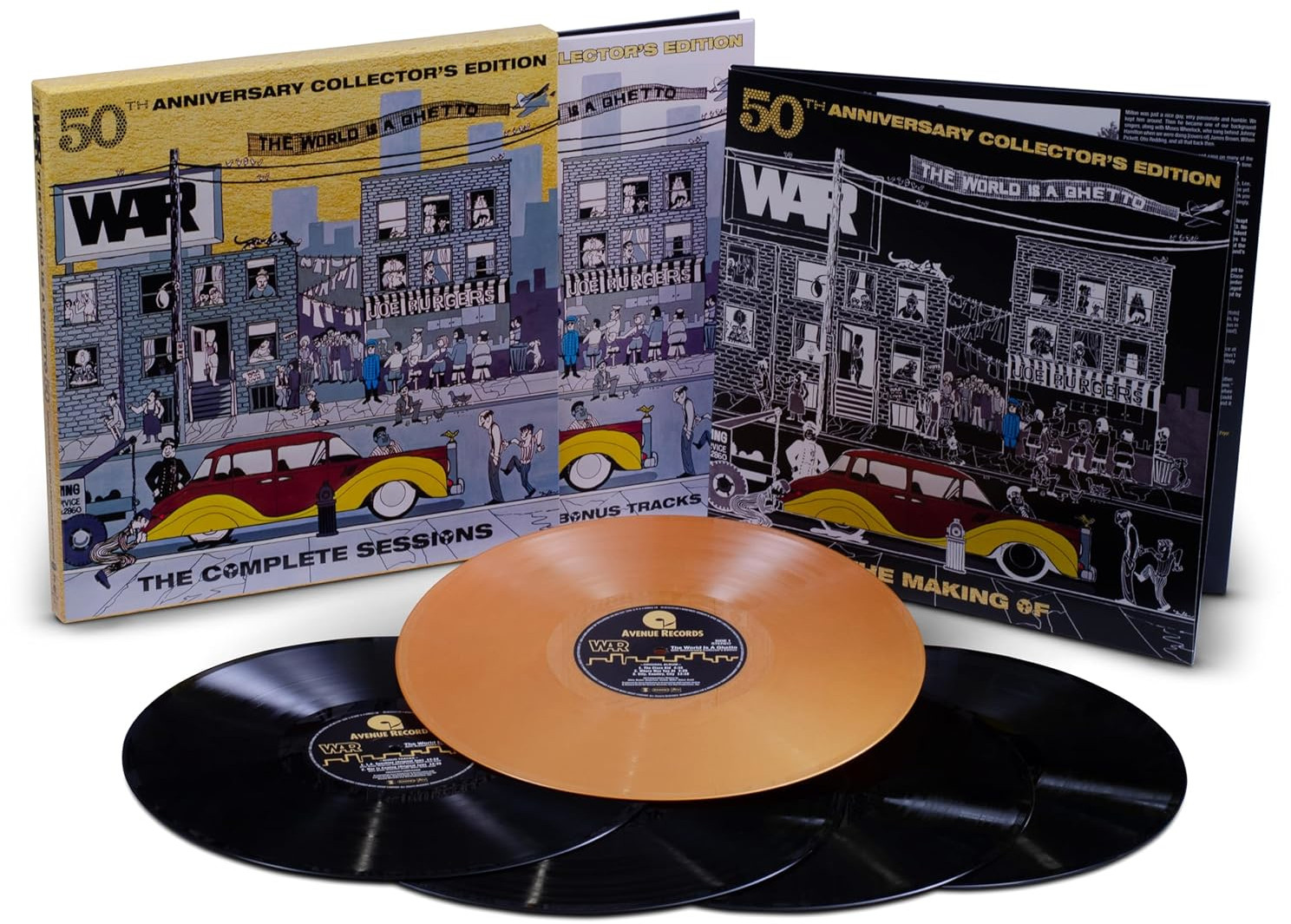 War - The World Is A Ghetto (50th Anniversary Collector's Edition) (Limited Gold & Black Vinyl) (Vinyl LP (nagylemez))