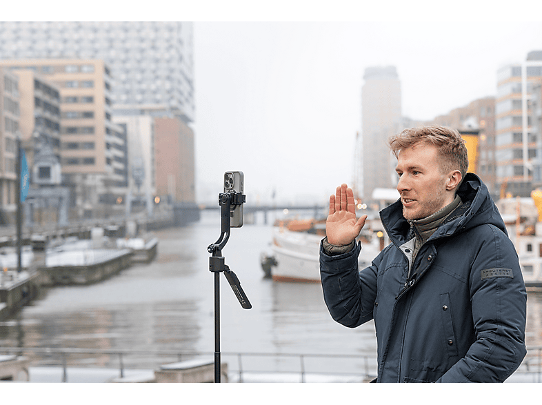 ROLLEI Easy Creator Quadpod AI Vierbeinstativ Gimbal, Schwarz, Höhe offen bis 163 cm