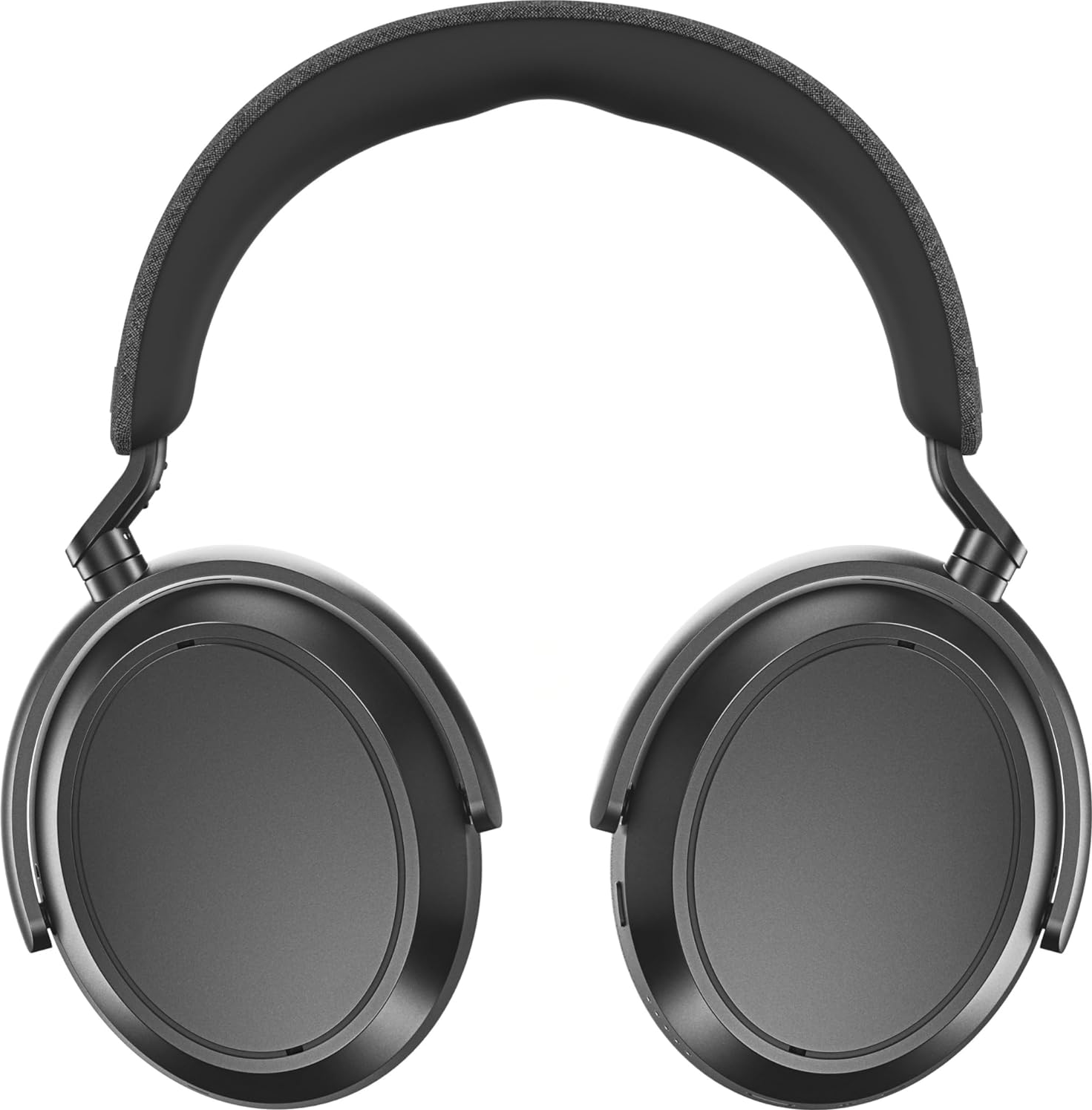 Casque noir avec bandeau et oreillettes rembourrés. Les oreillettes sont arrondies.