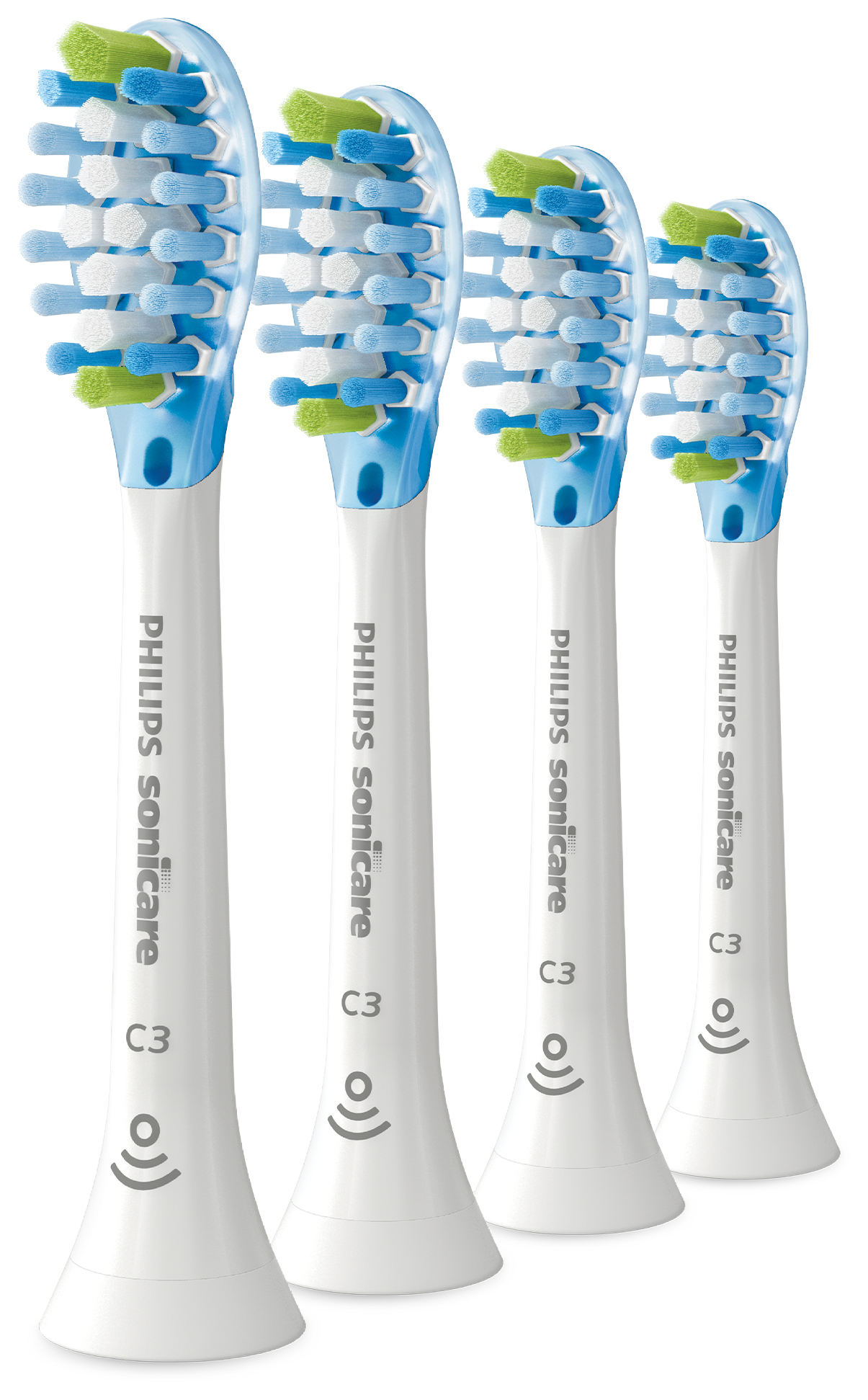 PHILIPS Sonicare C3 Premium Plaque Defense HX9044/87 standard fogkefefej csomag 4 db, fehér