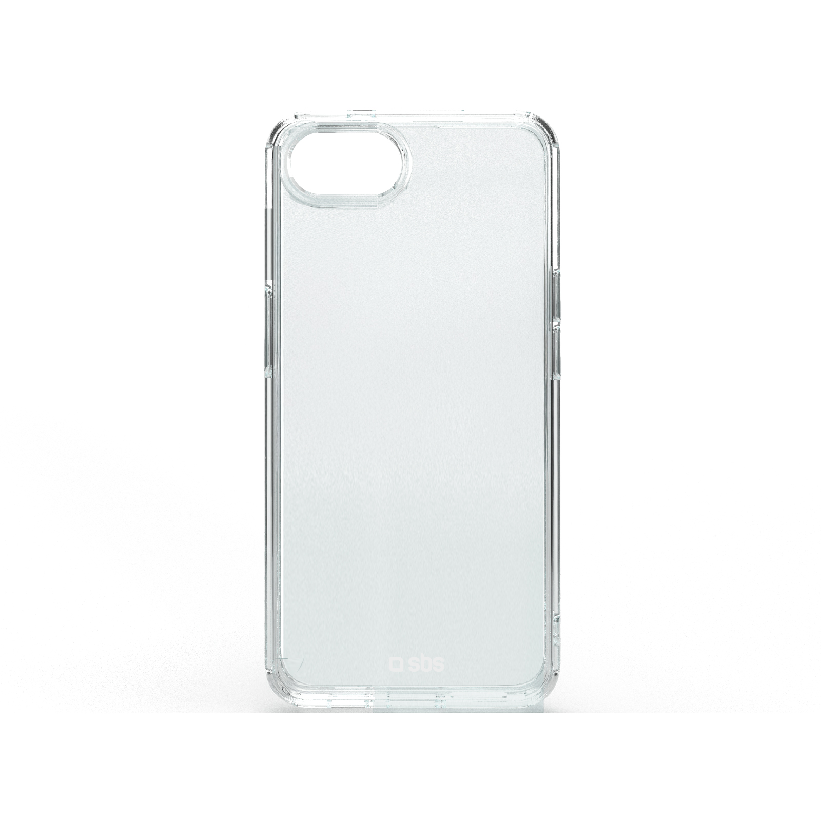 Transparente iPhone-Hülle. Der Umriss des Telefons ist sichtbar.